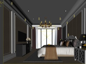 stylish bedroom complete 53 Modelo 3D
