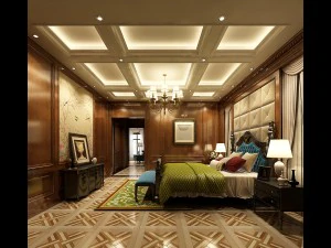 stylish bedroom complete 57 3D Model