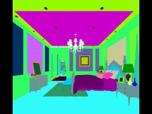 stylish bedroom complete 57 3D Model