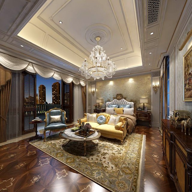 stylish bedroom complete 58 3D-Modell .c4d .max .obj .3ds .fbx .stl .blend 