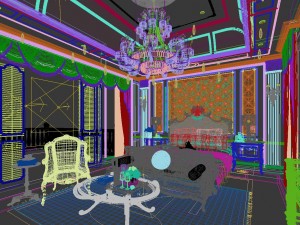 stylish bedroom complete 58 3D-Modell