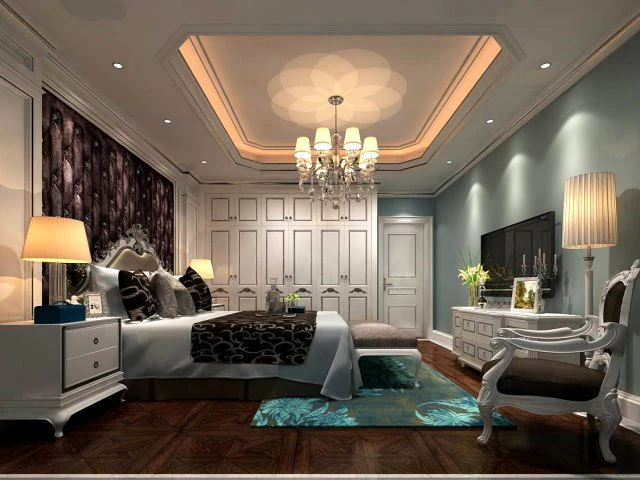 stylish bedroom complete 60 3D Model .c4d .max .obj .3ds .fbx .stl .blend 
