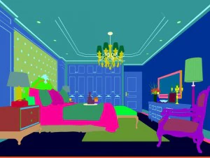 stylish bedroom complete 60 3D Model