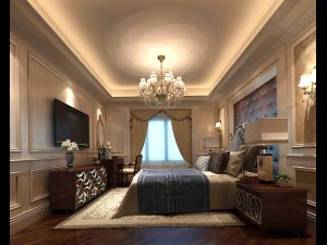 स्टाइलिश बेडरूम पूरा 62 3D मॉडल