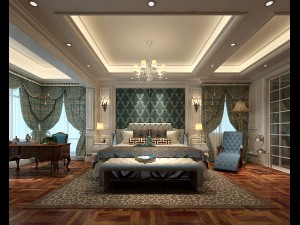 stylish bedroom complete 63 3D Model