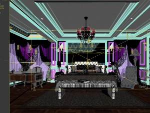 stylish bedroom complete 63 3D 모델