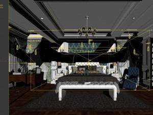stylish bedroom complete 63 3D 모델