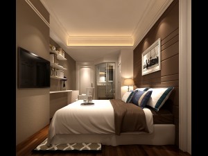 stylish bedroom complete 65 3D-Modell