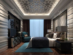 stylish bedroom complete 66 3D Model