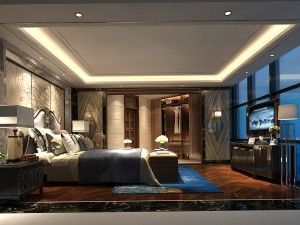 stylish bedroom complete 67 Modèle 3D
