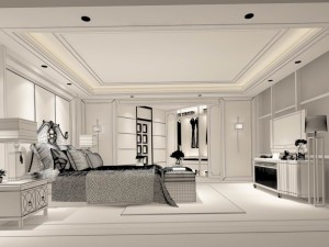 stylish bedroom complete 67 Modelo 3D