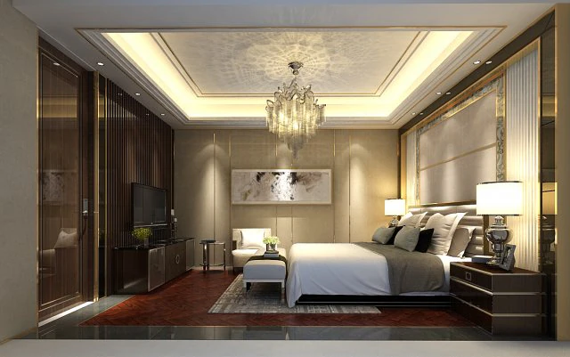 stylish bedroom complete 68 3D Model .c4d .max .obj .3ds .fbx .stl .blend 