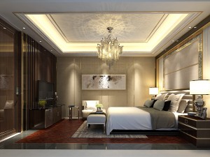 stylish bedroom complete 68 3D Model