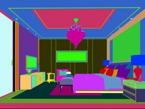 stylish bedroom complete 68 3D Model