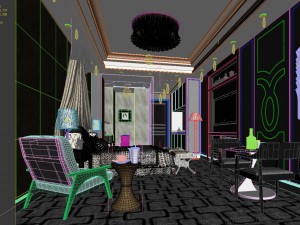 stylish bedroom complete 69 3D Модель