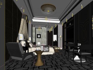 stylish bedroom complete 69 3D Модель