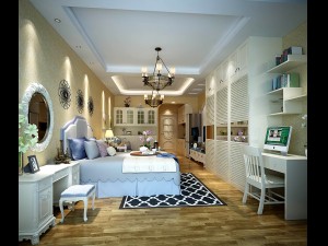 stylish bedroom complete 70 3D 모델