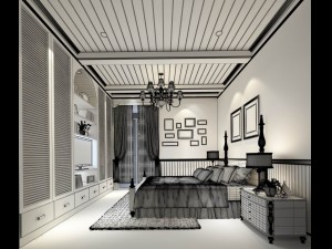 stylish bedroom complete 71 Modelo 3D