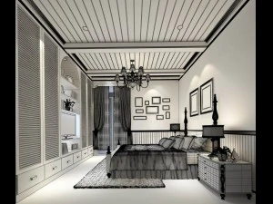 スタイリッシュなベッドルーム完成 71 3Dモデル