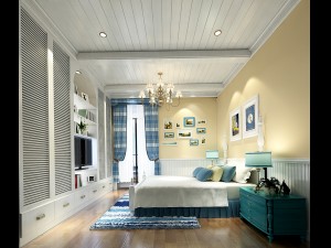 stylish bedroom complete 71 Model 3D