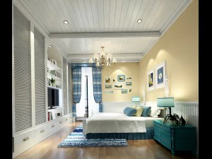 stylish bedroom complete 71 3D Model