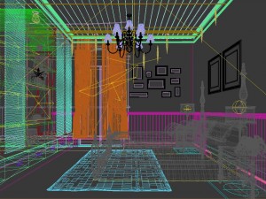 stylish bedroom complete 71 Model 3D