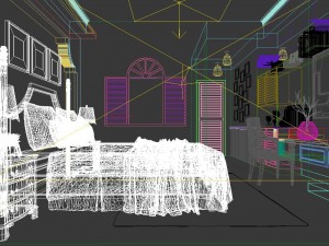 stylish bedroom complete 72 Modelo 3D
