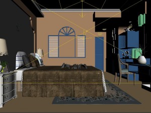 stylish bedroom complete 72 Modelo 3D