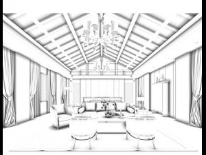 stylish bedroom complete 73 Modello 3D