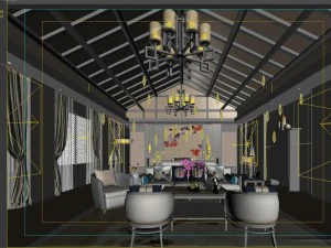 stylish bedroom complete 73 3D Model