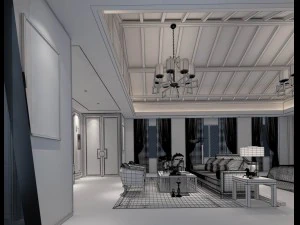 stylish bedroom complete 73 3D Model