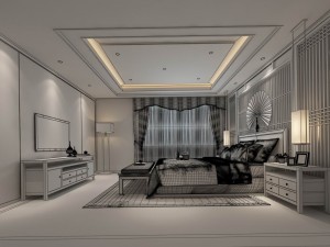 stylish bedroom complete 74 Modelo 3D