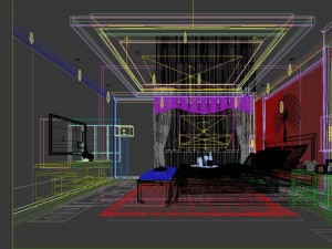 stylish bedroom complete 74 Modelo 3D