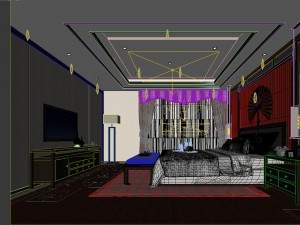 stylish bedroom complete 74 Modelo 3D