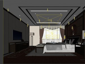 stylish bedroom complete 74 Modelo 3D