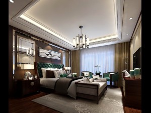 stylish bedroom complete 75 3D Model