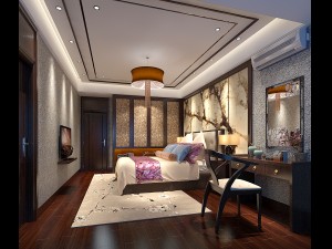 stylish bedroom complete 76 3D Model