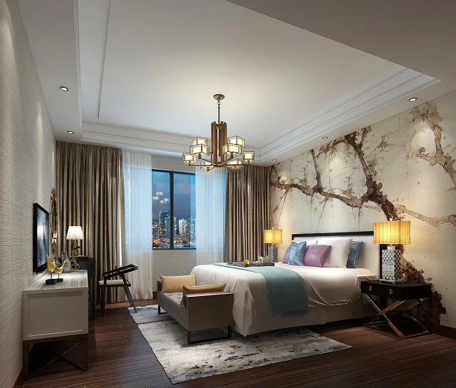 stylish bedroom complete 77 3D Model .c4d .max .obj .3ds .fbx .stl .blend 