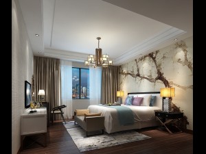 stylish bedroom complete 77 3D Model