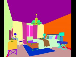 stylish bedroom complete 77 Modello 3D