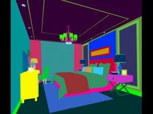 stylish bedroom complete 78 3D Model