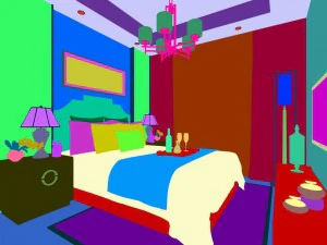 stylish bedroom complete 79 3D Model