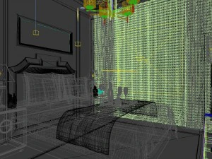 stylish bedroom complete 79 3D Model