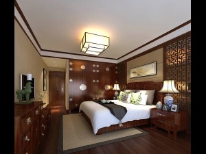 stylish bedroom complete 80 3D मॉडल
