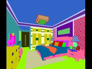stylish bedroom complete 80 3D Модель