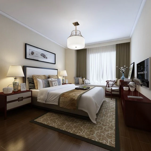 stylish bedroom complete 82 3D Model .c4d .max .obj .3ds .fbx .stl .blend 