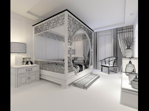 stylish bedroom complete 83 3Dモデル