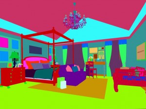 stylish bedroom complete 84 3D Model