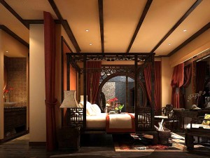 stylish bedroom complete 86 3D Model