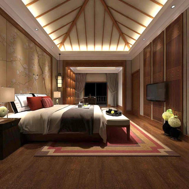 stylish bedroom complete 87 3D Model .c4d .max .obj .3ds .fbx .stl .blend 